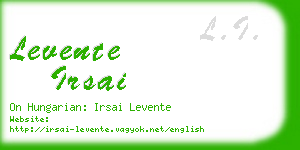 levente irsai business card